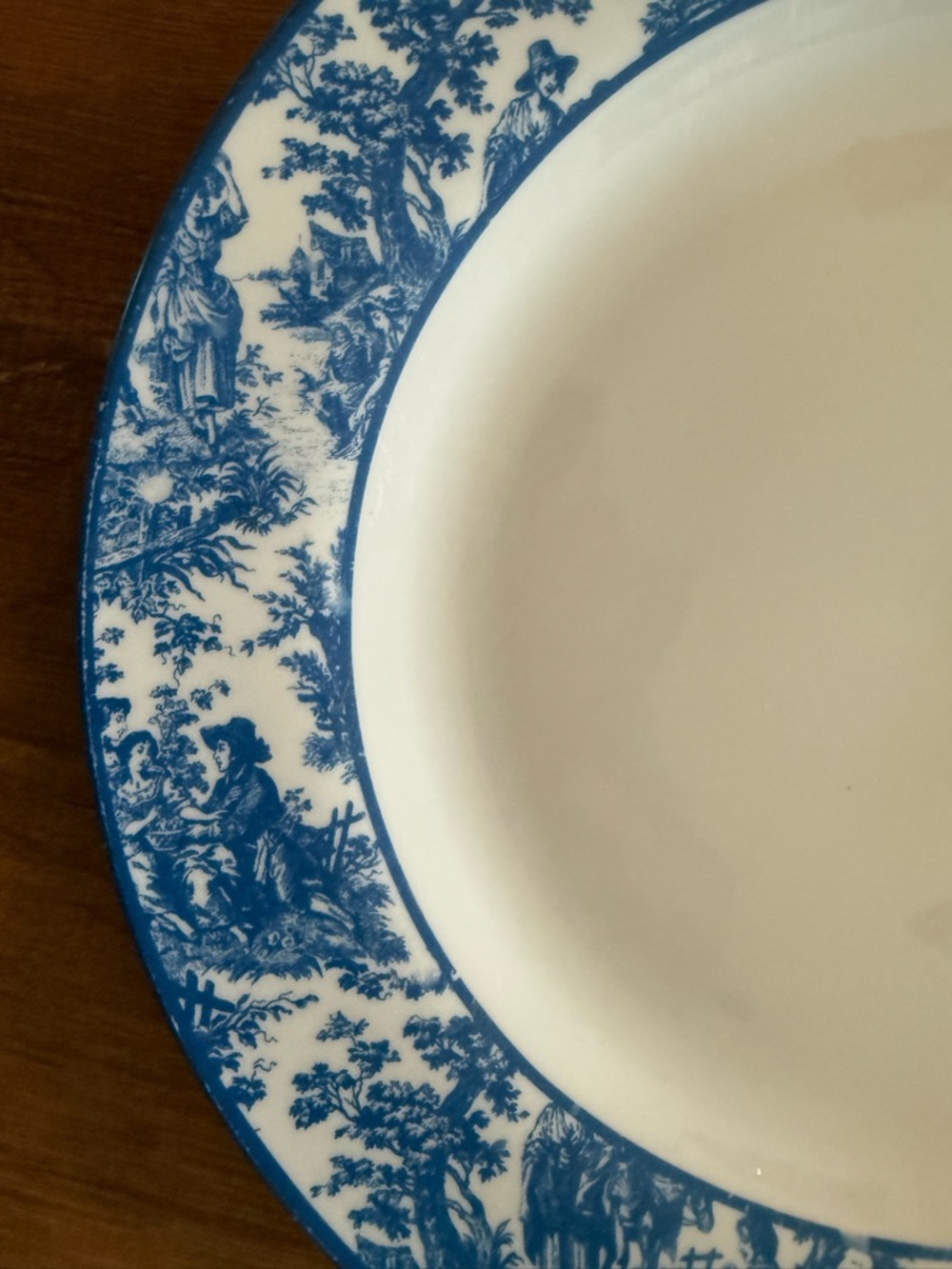 Waverly Country Life Blue Toile 10 Porcelain Dinner Plate - Picture 6 of 11
